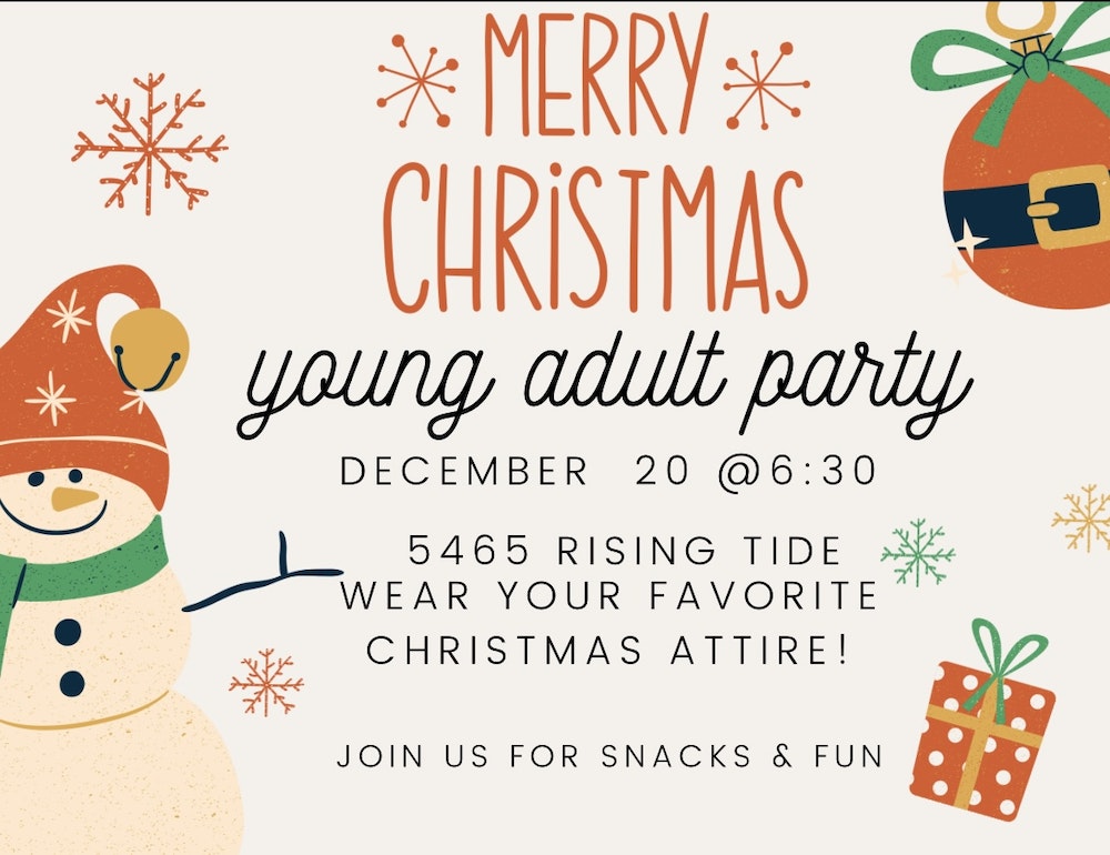 YOUNG ADULTS CHRISTMAS PARTY 12.20.23